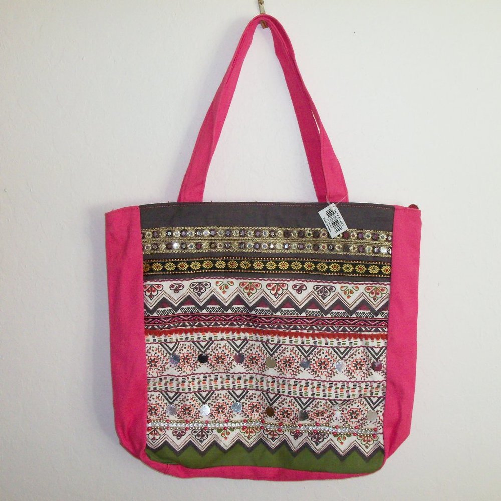 Canvas tote bag, zipper (#EV1123)